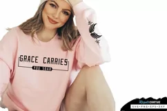 Grace Carries You Soar Sleeve SVG, Motivational SVG Design Product Image 2