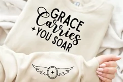Grace Carries You Soar Sleeve SVG, Motivational SVG Design Product Image 2