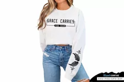 Grace Carries You Soar Sleeve SVG, Motivational SVG Design Product Image 3