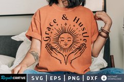 Grace And Hustle SVG, Boho SVG Design Product Image 1
