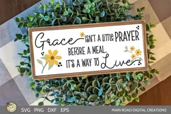 Prayer quote cut file preview used on canvas framed sign
