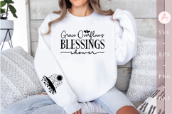 Grace overflows blessings shower Sleeve SVG Product Image 1