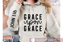Grace upon grace Sleeve SVG Design Product Image 1