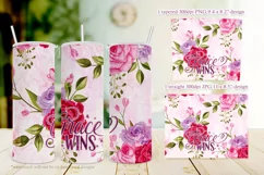 Grace Wins Beautiful Floral 20oz Christian Tumbler Design Product Image 2