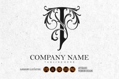 Graceful legacy vintage T monogram letter logo monochrome Product Image 1