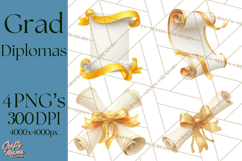 Graduation Diploma Clipart PNG, Classic Diploma Scroll Product Image 1