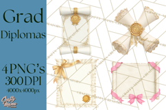 Graduation Diploma Clipart PNG, Classic Diploma Scroll Product Image 1