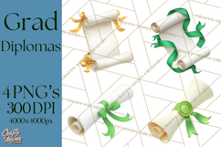 Graduation Diploma Clipart PNG, Classic Diploma Scroll Product Image 1