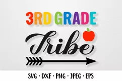 3rd Grade tribe SVG. First day of school quote shirt design Product Image 1
