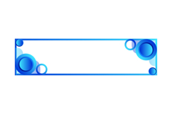 Gradient blue frame and border horizontal banner isolated Product Image 1