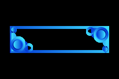 Gradient blue frame and border horizontal banner isolated Product Image 2