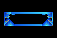 Gradient blue frame and border horizontal banner template Product Image 2