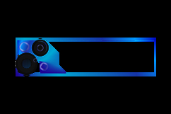 Gradient blue frame and border with geometric shape Product Image 2