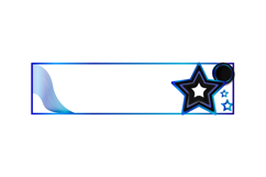 Gradient blue frame and border with stars shape horizontal Product Image 1