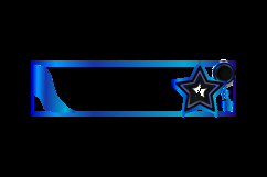 Gradient blue frame and border with stars shape horizontal Product Image 2