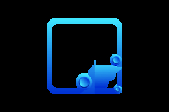 Gradient blue photo profile badge frame decoration Product Image 2