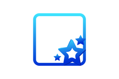Gradient blue photo profile badge frame design Product Image 1
