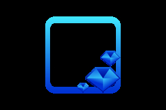 Gradient blue photo profile badge frame element Product Image 2