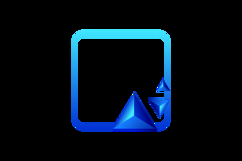 Gradient blue photo profile badge frame vector Product Image 2