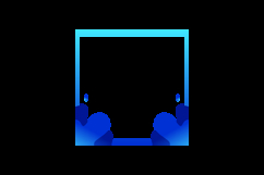 Gradient blue photo profile frame decoration template Product Image 2