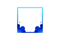 Gradient blue photo profile frame decoration template Product Image 1