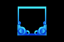 Gradient blue photo profile frame decoration template design Product Image 2