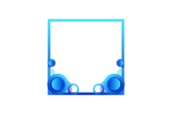Gradient blue photo profile frame decoration template design Product Image 1