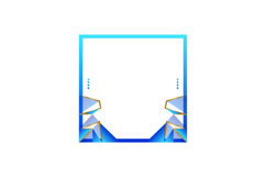 Gradient blue photo profile frame decoration template graph Product Image 1