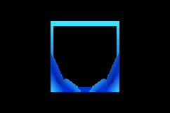 Gradient blue photo profile frame decoration template isolat Product Image 2