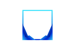 Gradient blue photo profile frame decoration template isolat Product Image 1