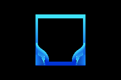 Gradient blue photo profile frame decoration template vector Product Image 2