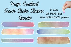 collection of brush stroke stickers in multiple colors