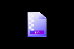 Gradient glass morphism zip icon design vector Product Image 2