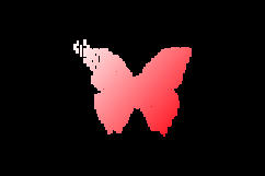 Gradient illustration or abstract art butterfly isolated Product Image 2