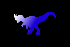 Gradient illustration or abstract art dinosaur character cli Product Image 2