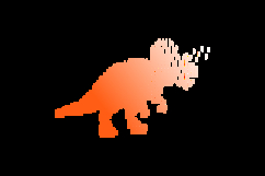 Gradient illustration or abstract art dinosaur character Product Image 2
