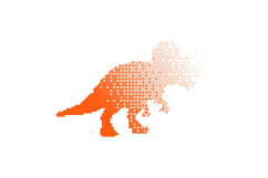 Gradient illustration or abstract art dinosaur character Product Image 1