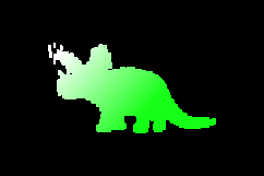 Gradient illustration or abstract art dinosaur character iso Product Image 2