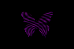 Gradient line art style butterfly character clipart Product Image 2