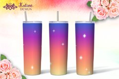Gradient tumbler wrap sublimation bundle 20 Oz Skinny Tumble