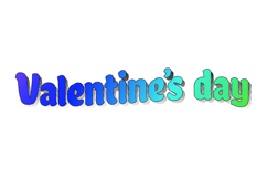 Gradient valentine's day lettering typography vector eps 10 Product Image 1