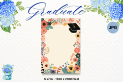 Graduation Card Printable Congratulations Hat Flower Gift_10 Product Image 1