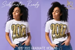 2021 2022 Graduation| Gold Graduate Shirt Sublimation Design Product Image 1