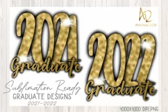 2021 2022 Graduation| Gold Graduate Shirt Sublimation Design Product Image 2