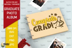 Graduation Photo Album Laser Cut. Memory Book SVG Product Image 1