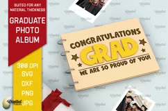 Graduation Photo Album Laser Cut. Memory Book SVG Product Image 1