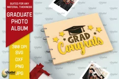 Graduation Photo Album Laser Cut. Memory Book SVG Product Image 1