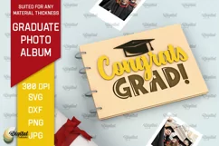 Graduation Photo Album Laser Cut. Memory Book SVG Product Image 1