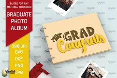 Graduation Photo Album Laser Cut. Memory Book SVG Product Image 1