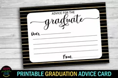 words of wisdom for the graduates- graduation party advice cards printable